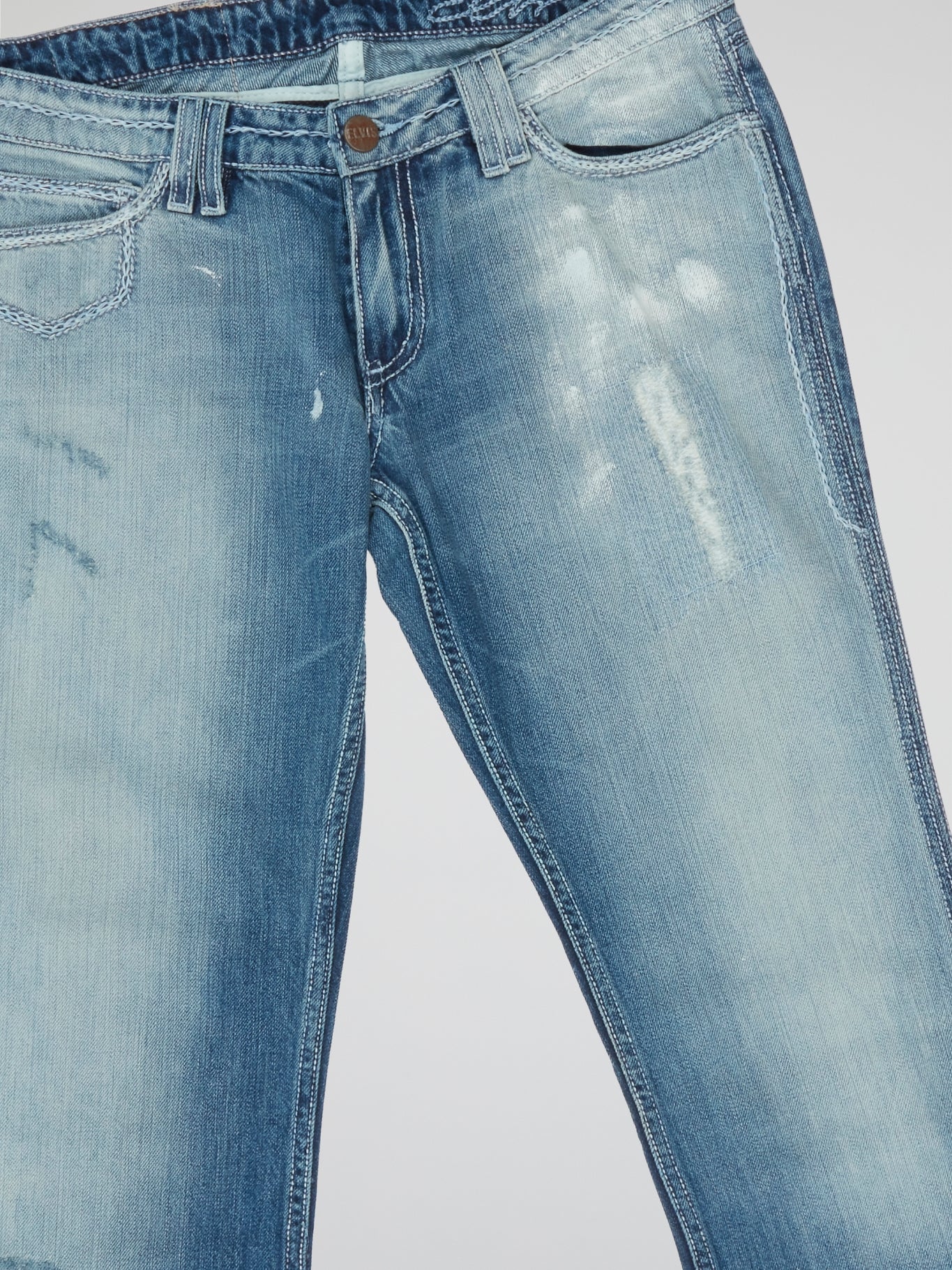 Vintage Wash Bootcut Jeans