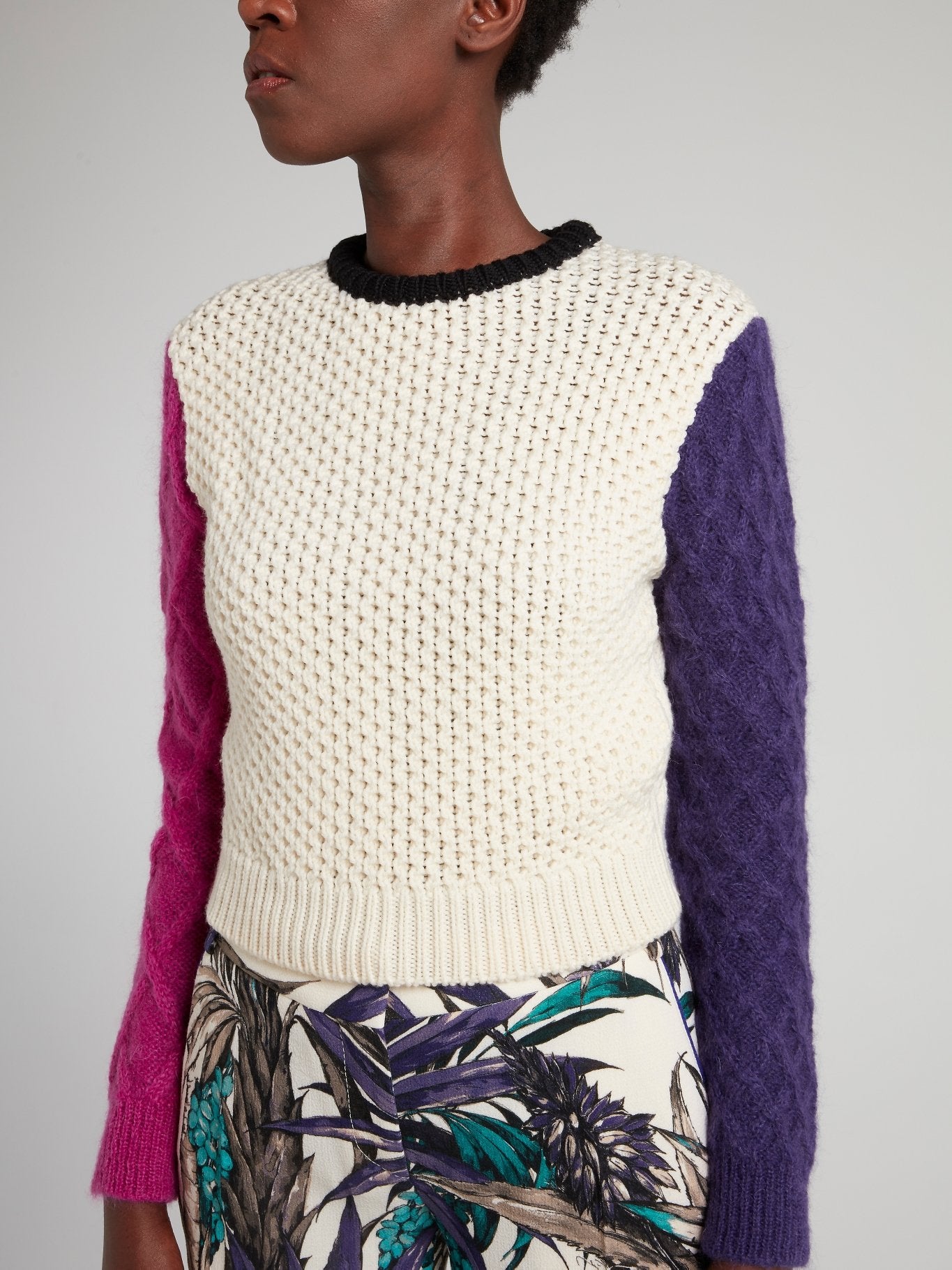 Colour Block Ribbed Sweater