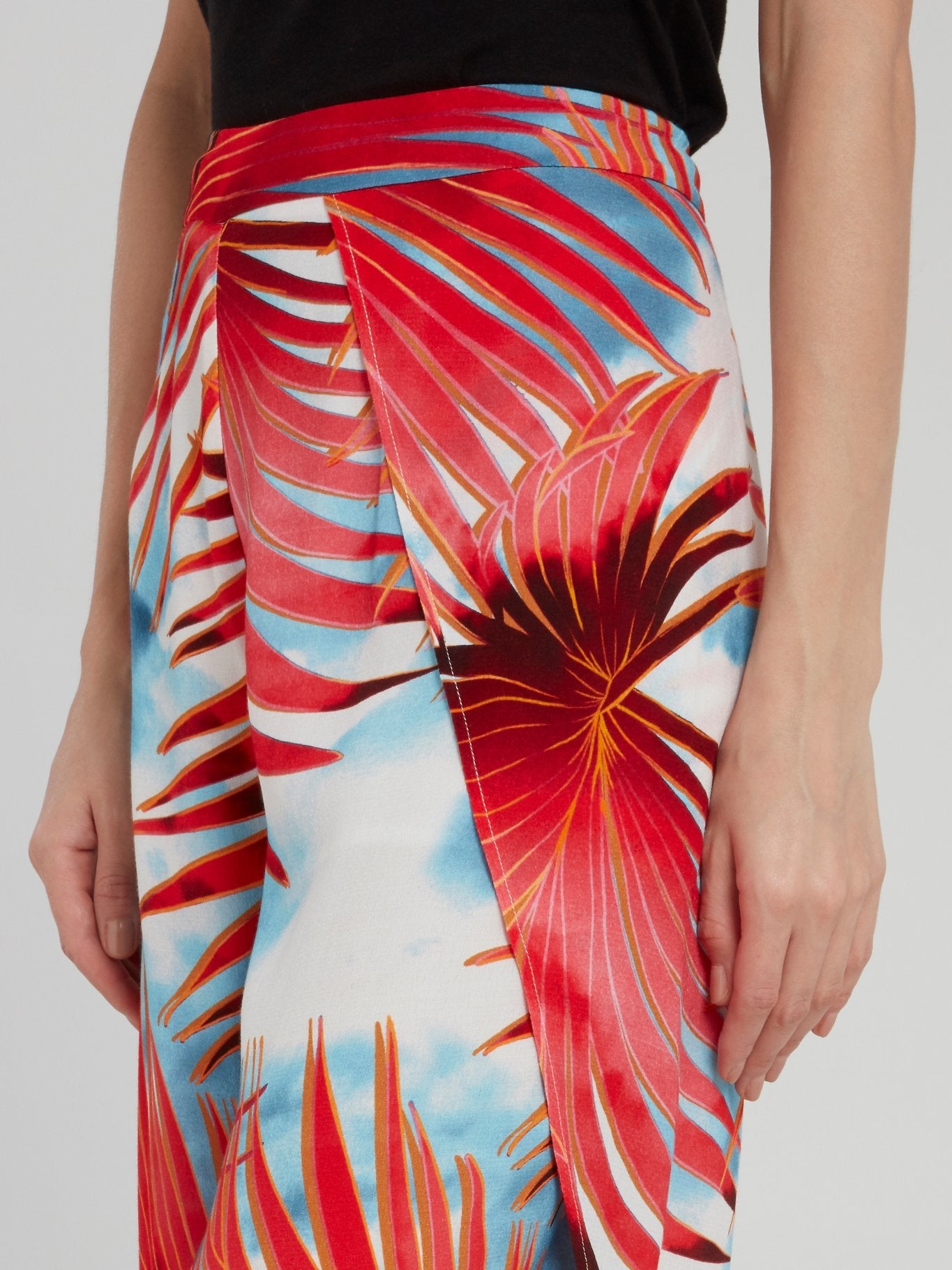 Брюки палаццо с цветочным принтом