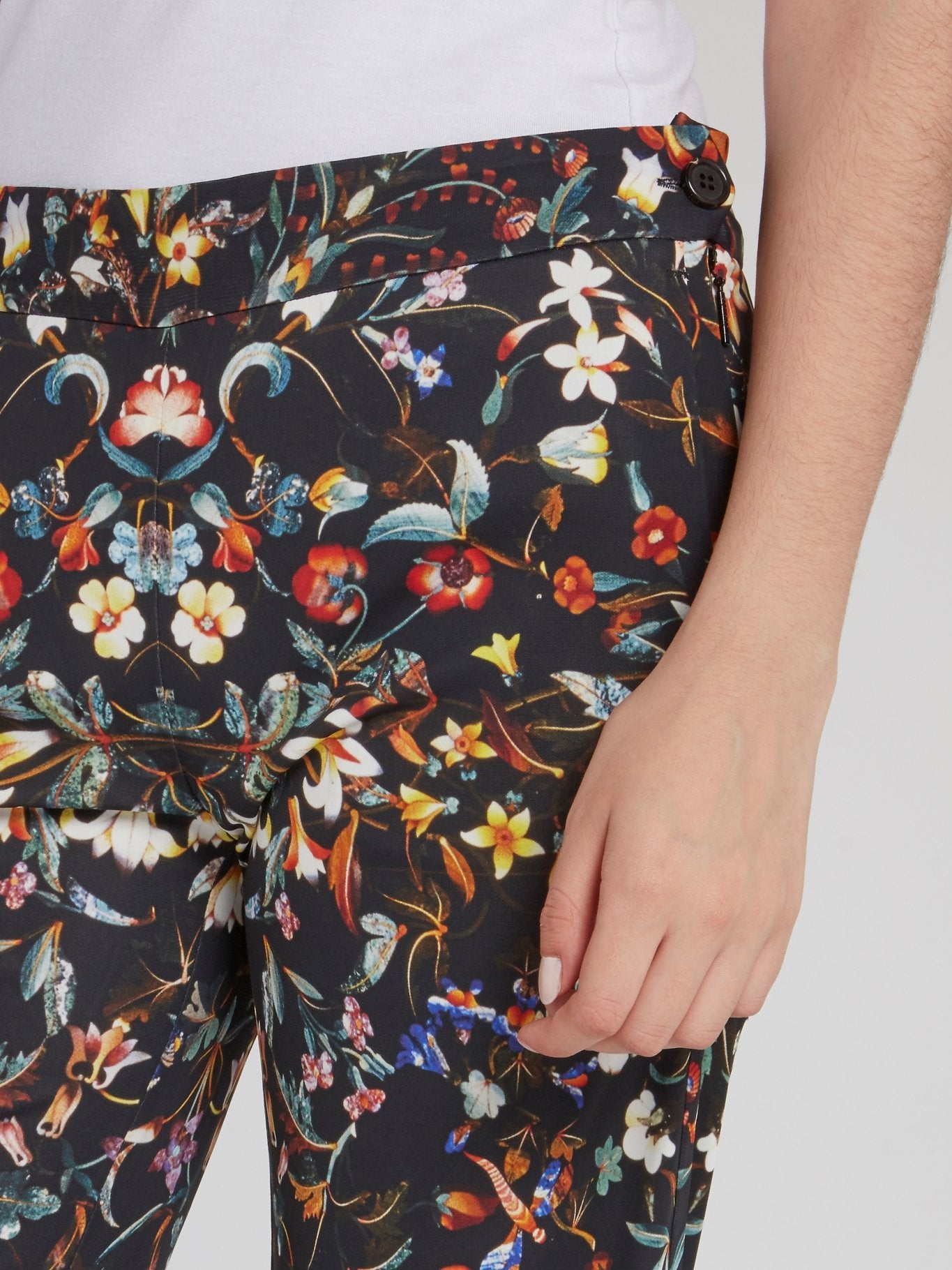 Брюки палаццо с цветочным принтом в стиле барокко