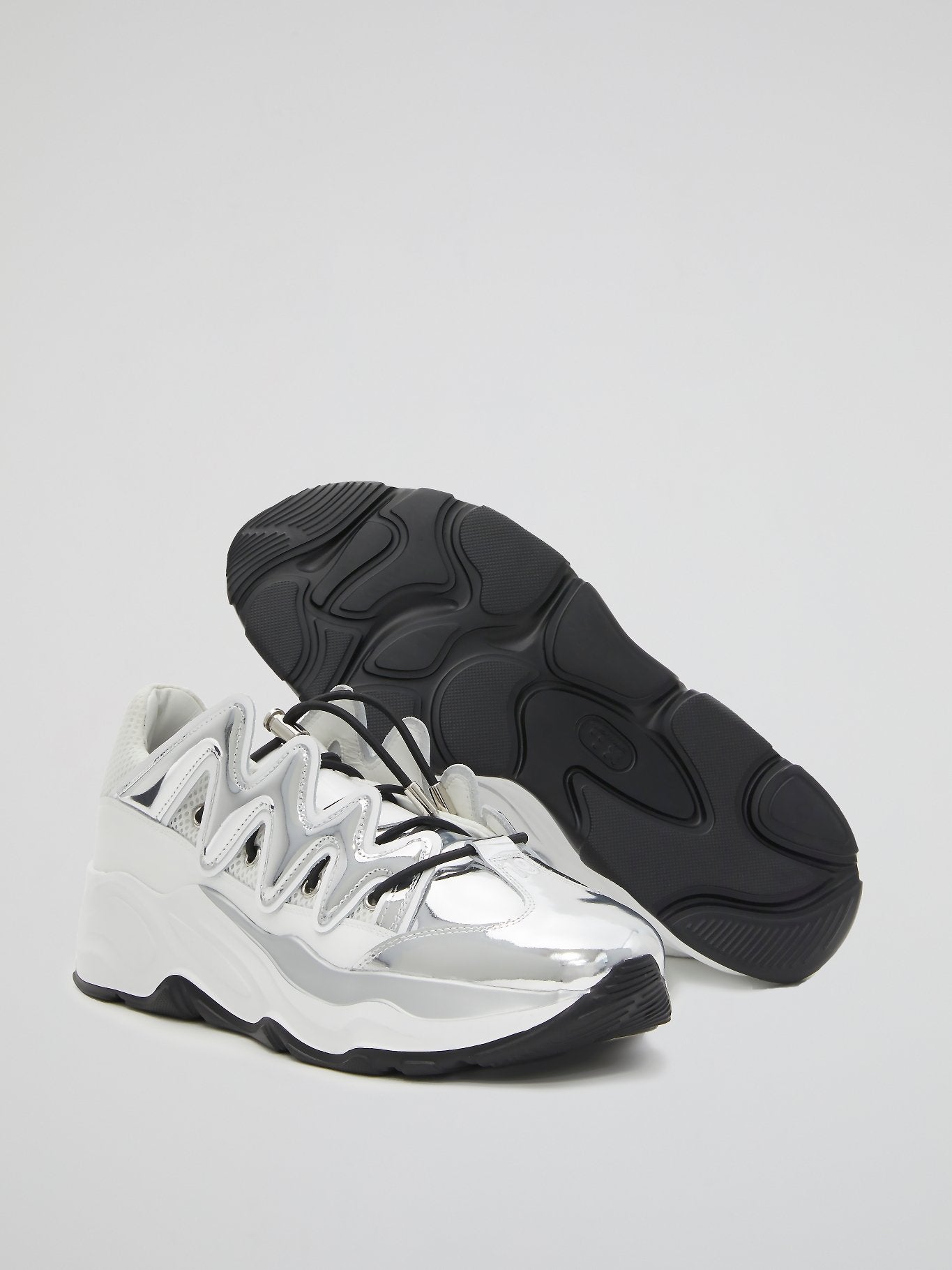 Metallic Runner Statement Platform Trainers