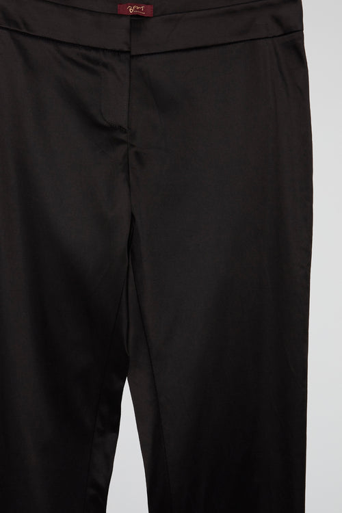 Black Satin Trousers