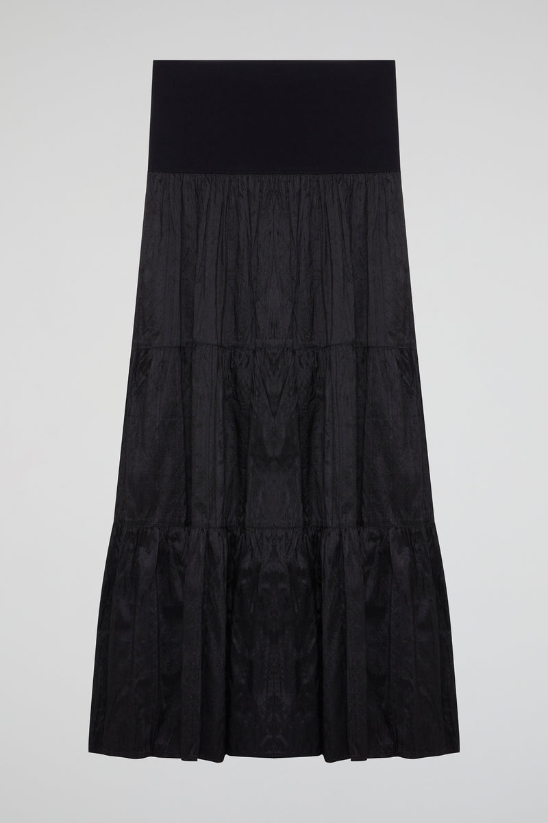 Black Obsidian Tiered Skirt