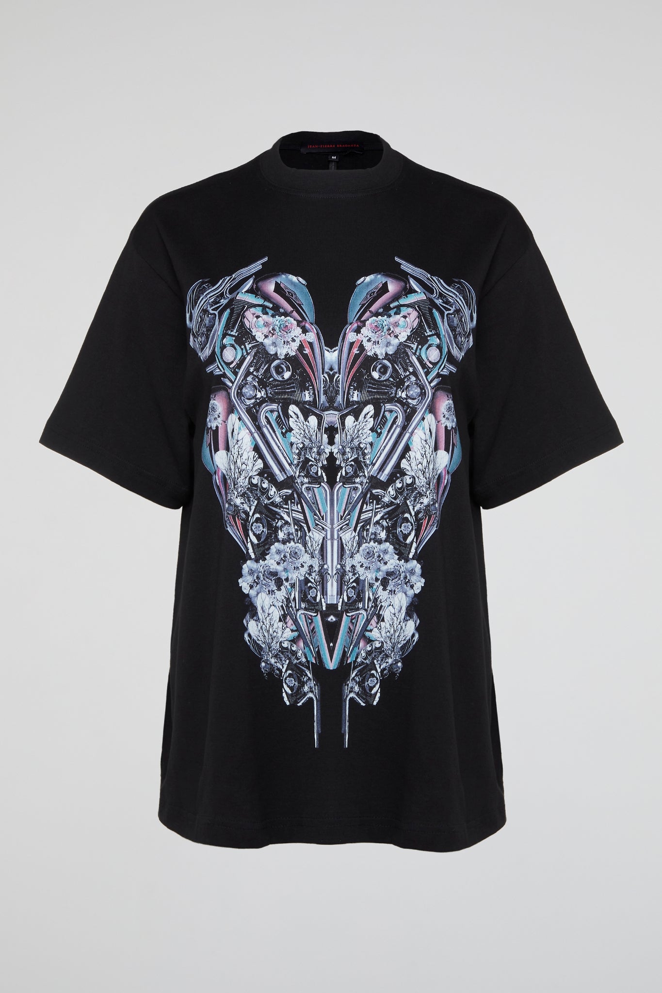 Black Cyber Symmetry Oversized Tee