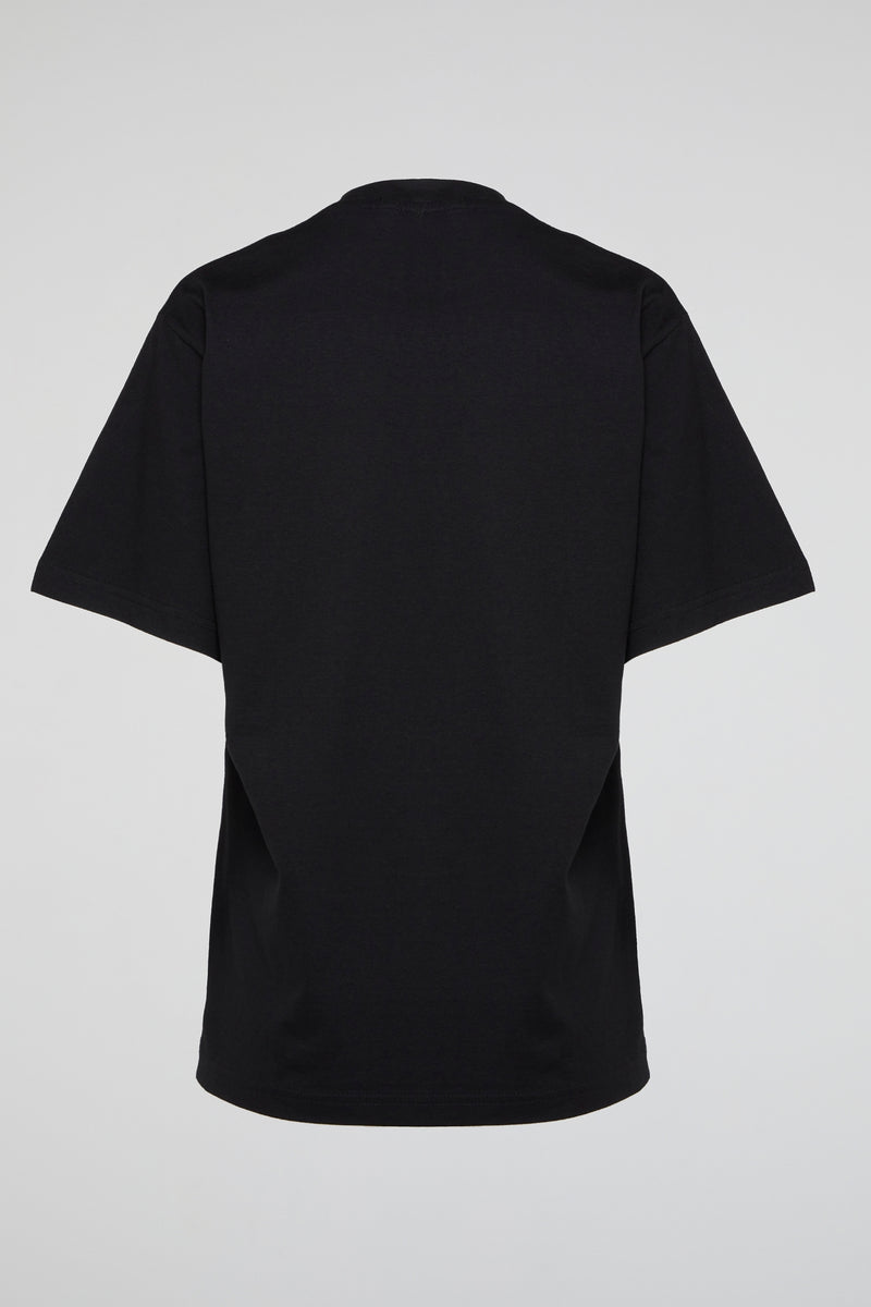 Black Cyber Symmetry Oversized Tee