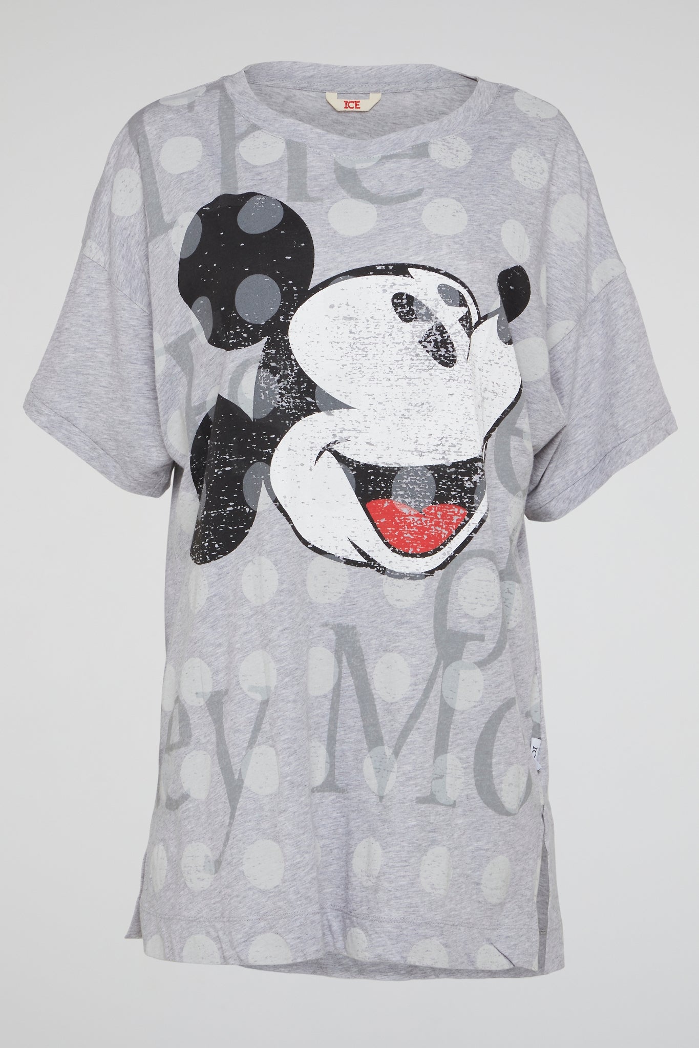Grey Retro Mickey Mouse Dot Tee