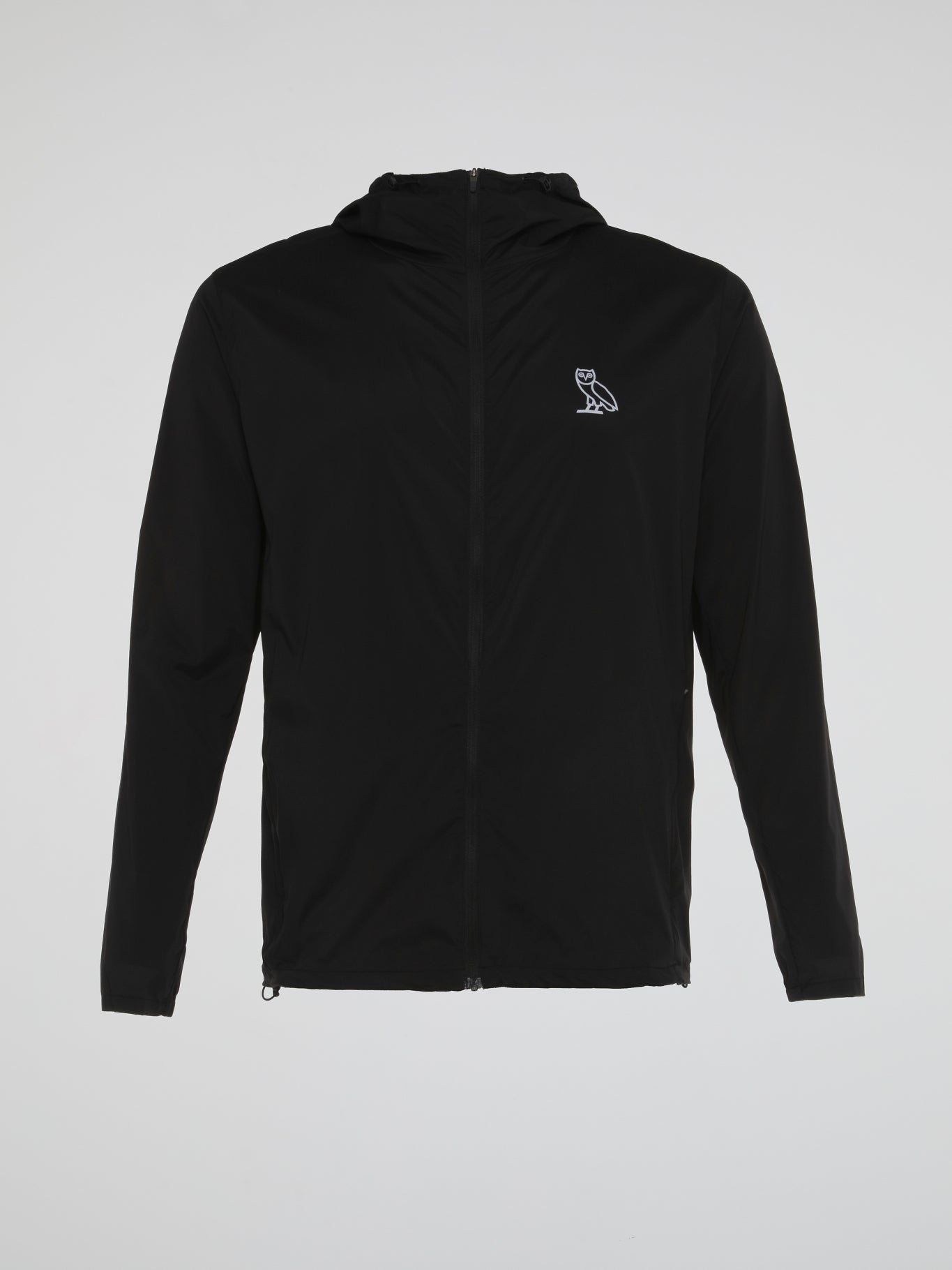 Black Classic Logo Hooded Running Jacket