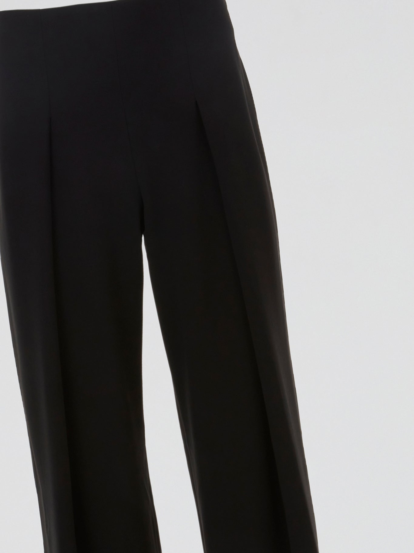 Black Tailored Wide-Leg Trousers