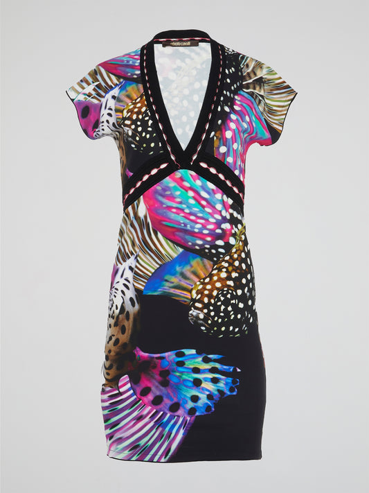 Let yourself be swept away by the flowing lines and vibrant colors of the Abstract Print Plunge Mini Dress by Roberto Cavalli. This statement piece is as unique and dynamic as you are, perfect for adding a touch of artistic flair to any occasion. Embrace your inner fashionista and turn heads wherever you go with this show-stopping dress.