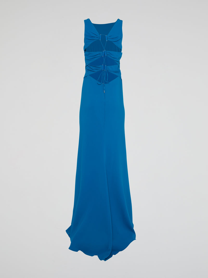 Channel your inner goddess with this stunning Blue Lace Up Maxi Dress by Roberto Cavalli, designed to turn heads and make a statement wherever you go. The elegant lace detail and flattering silhouette are perfect for any special occasion, adding a touch of luxury to your wardrobe. Stand out from the crowd in this timeless piece that is sure to make you feel confident and beautiful.