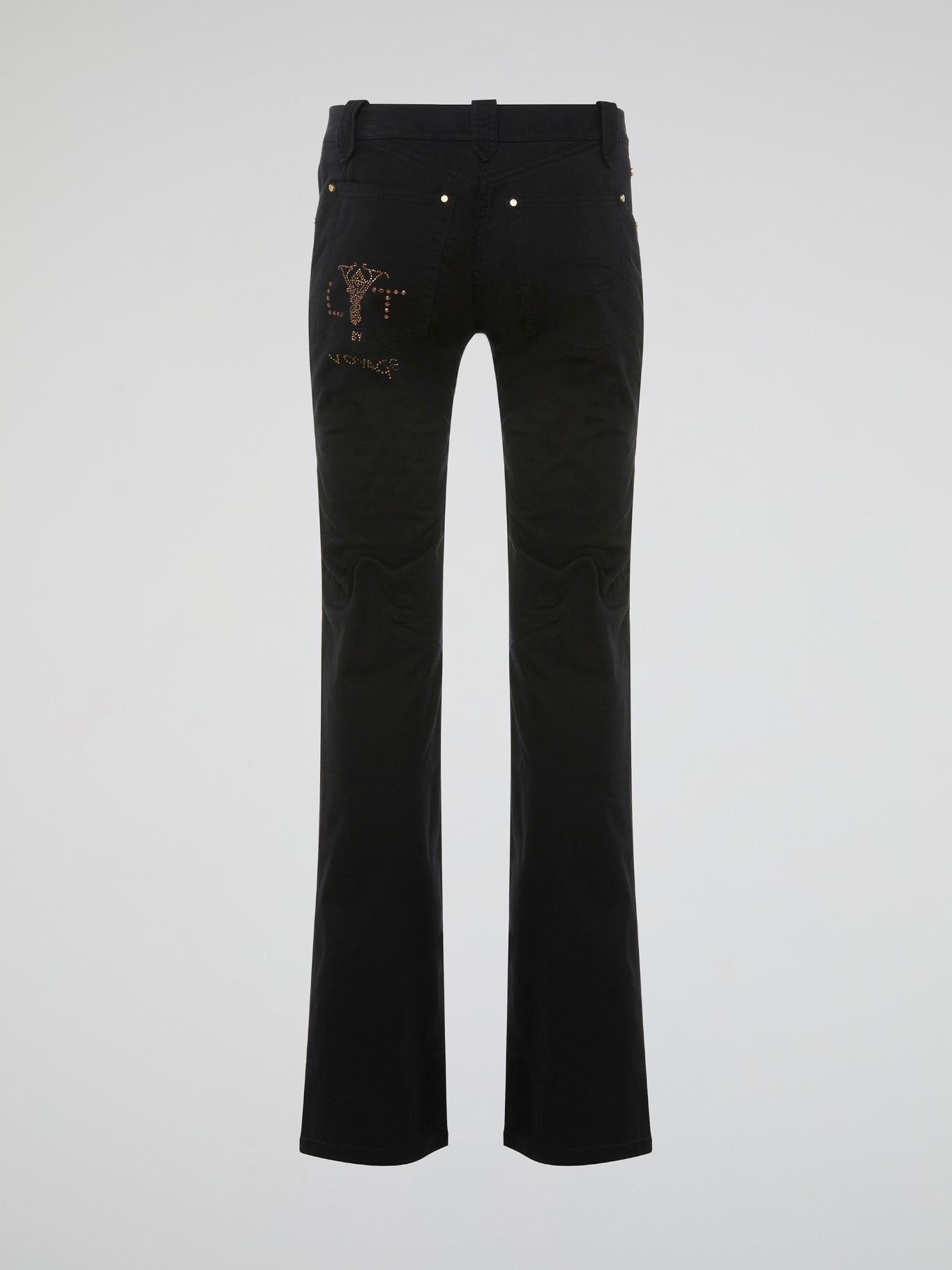 Step out in style with our Black Studded Straight Leg JeansLt By Voyage, featuring edgy studded detailing that will add a touch of rockstar glamour to any outfit. These jeans are made with a comfortable design and a flattering straight leg fit, making them perfect for both casual and dressed-up looks. Elevate your wardrobe with these unique, statement-making jeans that are sure to turn heads wherever you go.