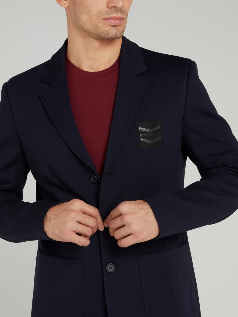 Темно-синий пиджак с логотипом