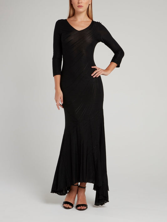 Black Rear Cut Out Maxi Dress