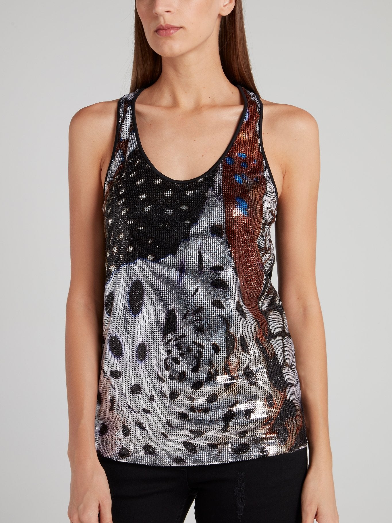 Racerback Sequin Tank Top