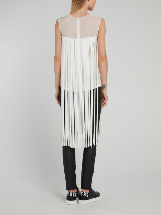 Long Fringe Mesh Panel Top