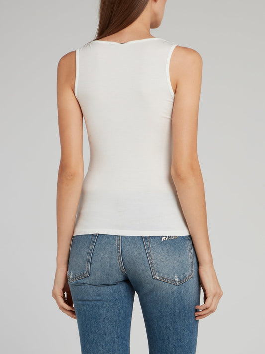 White Logo Modal Tank Top