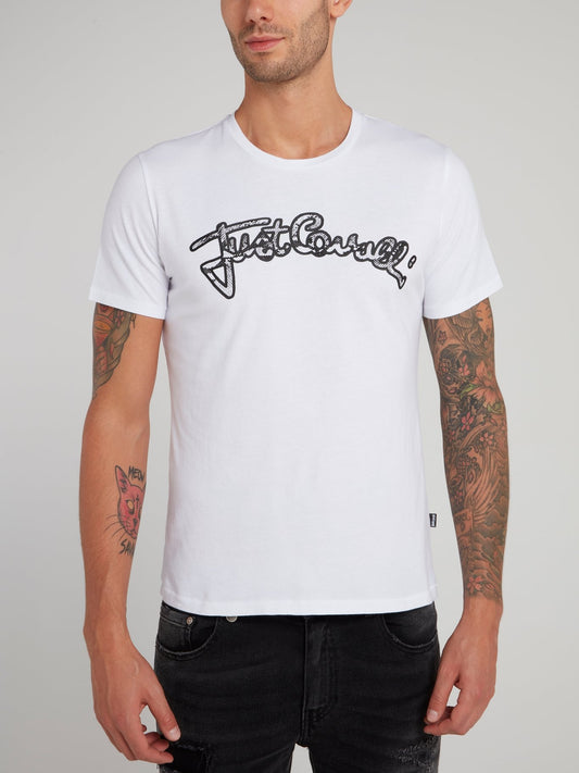 White Snake Effect Logo Shirt