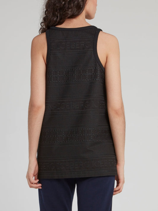 Black Logo Tank Top