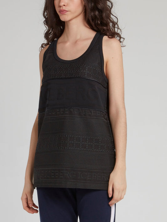 Black Logo Tank Top