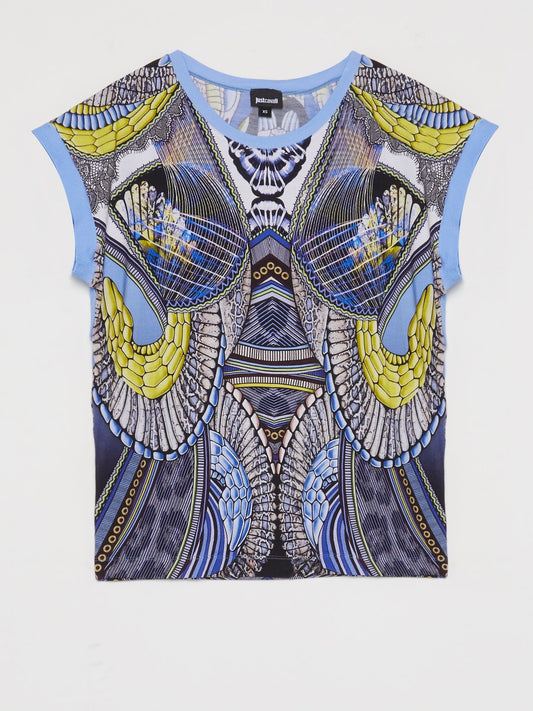 Pattern Print Sleeveless Top