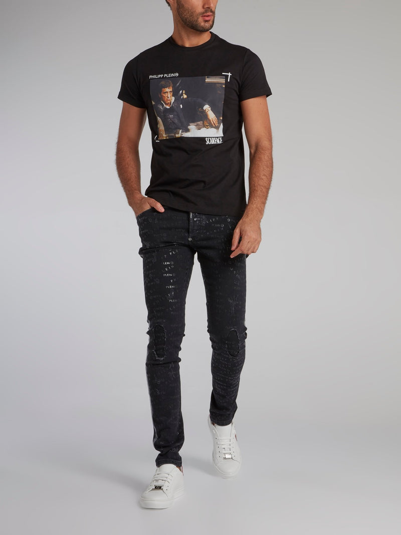 Scarface Black Printed T-Shirt