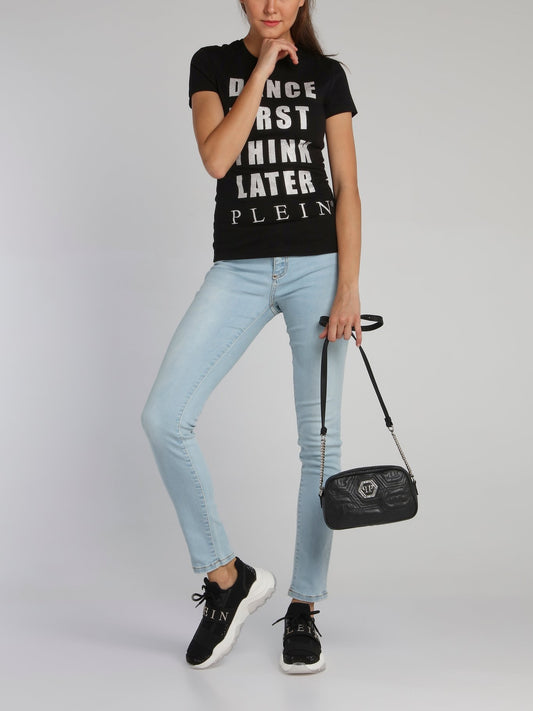 Black Crystal Statement T-Shirt