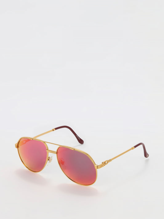 Multi-Flash Lens Aviator Sunglasses