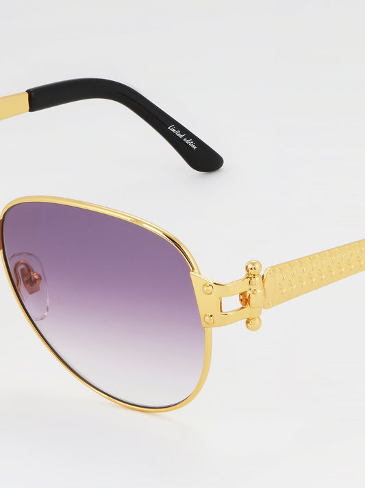 Purple Gradient Aviator Sunglasses