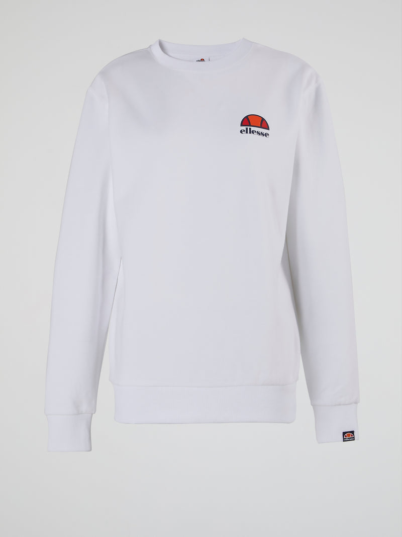 Ashburton White Crewneck Sweatshirt