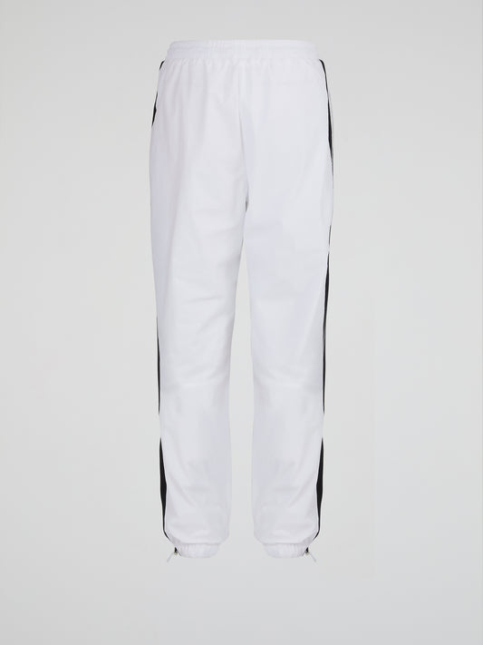 Tulipo White Side Stripe Track Pants