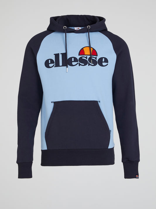 Taliamento Blue Drawstring Hoodie