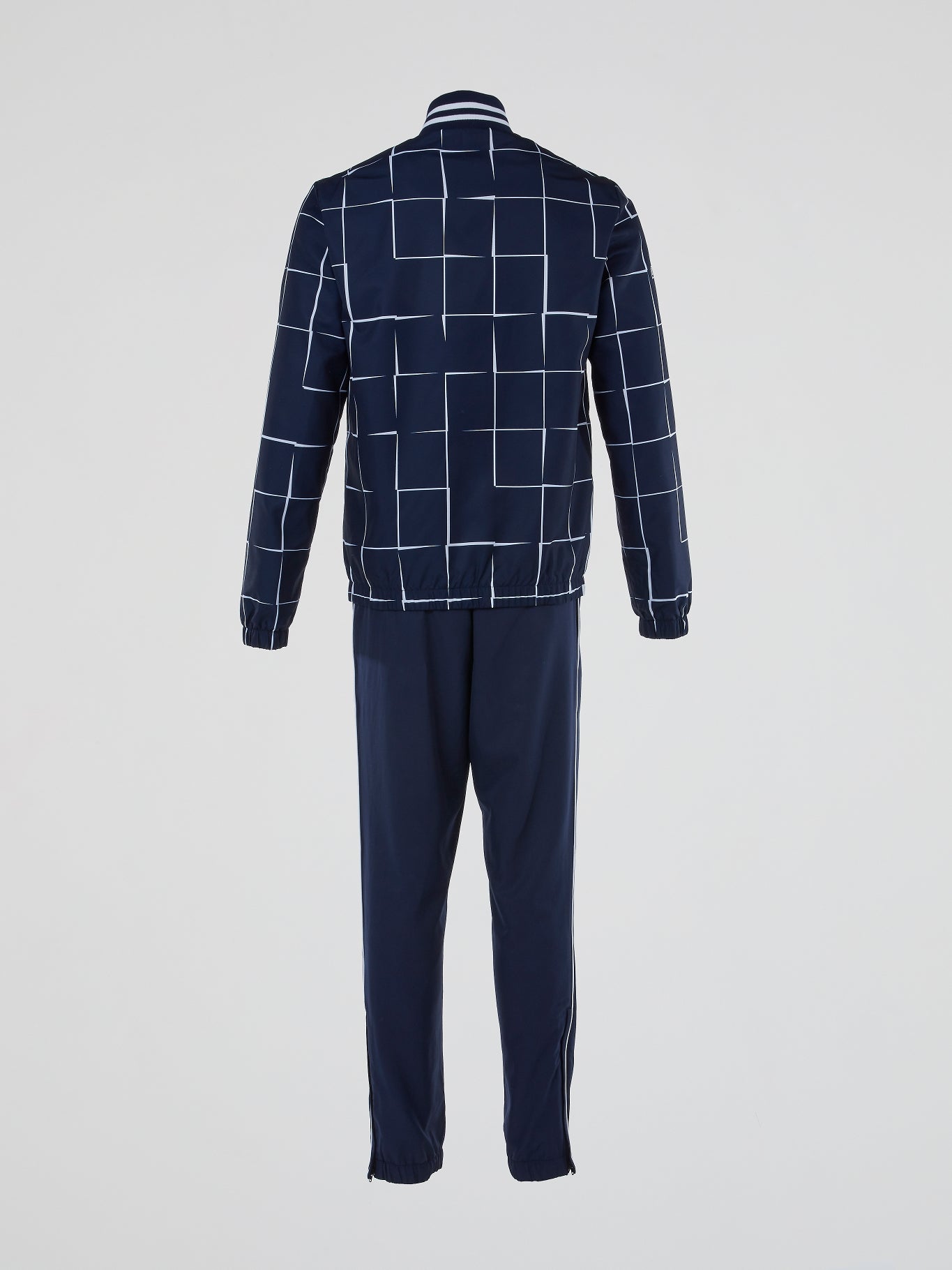 Navy Windowpane Plaid Tracksuit